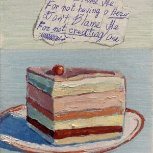 A Piece Of Paper With A Fragment Of A Charles Bukowski Poem That Somehow Landed In A Cake Shop
